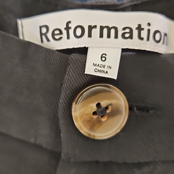 NEW Reformation Mason Black High Rise Trouser Pants Size 6 #2855 - Picture 10 of 10